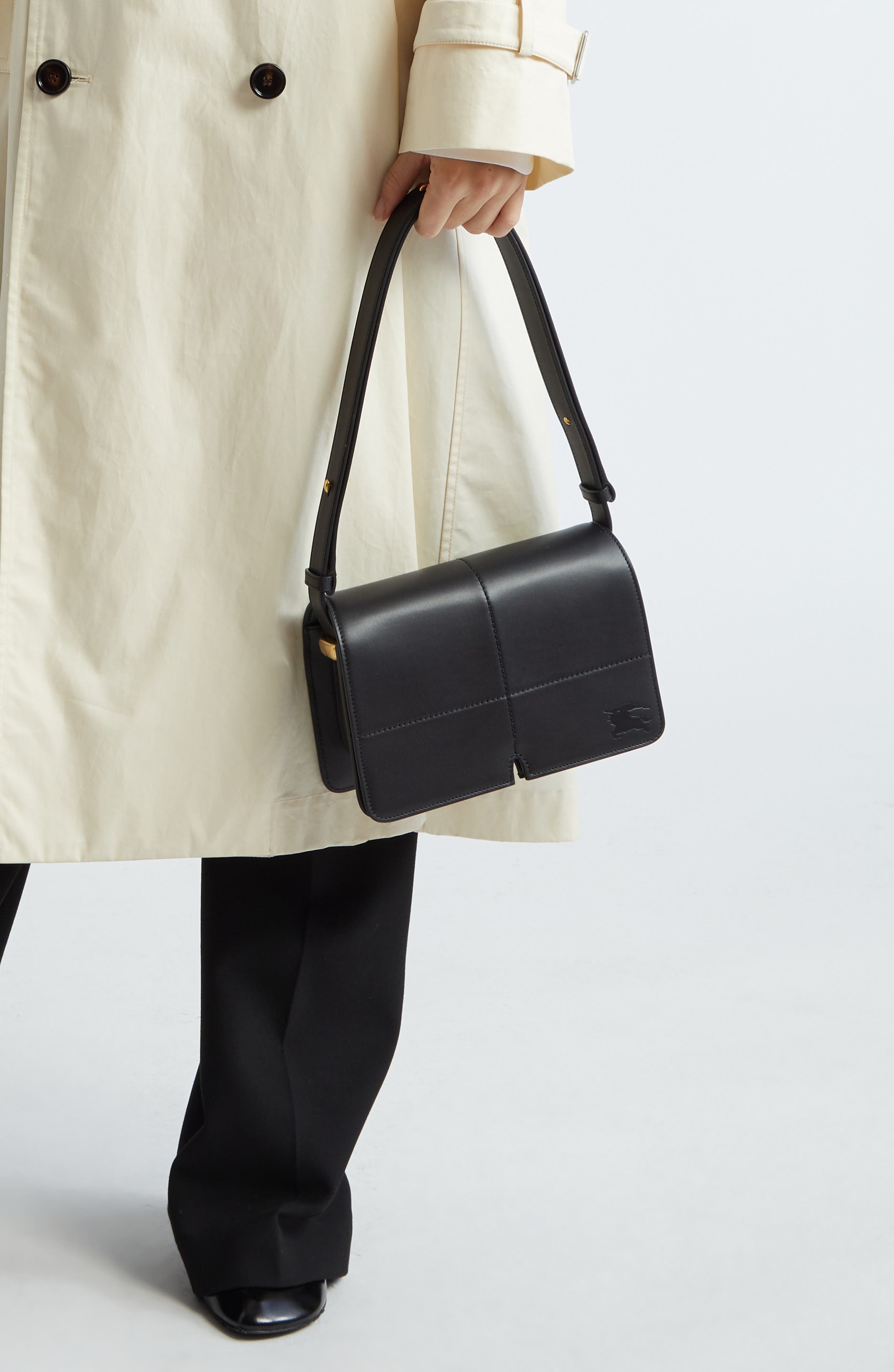 Burberry Snip Leather Crossbody Bag, Alternate, color, 