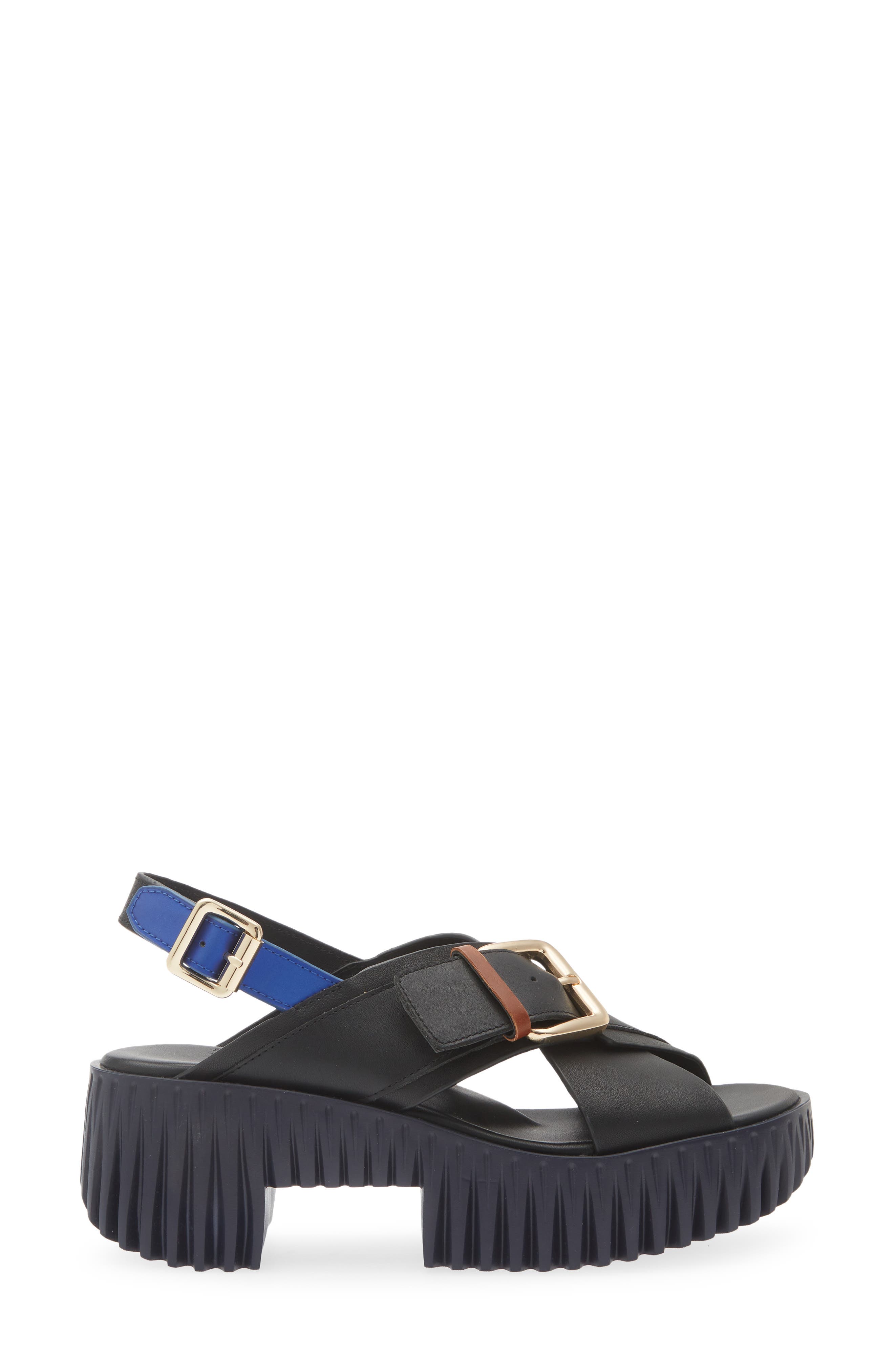 4CCCCEES Plia Juno Platform Slingback Sandal, Alternate, color, Black