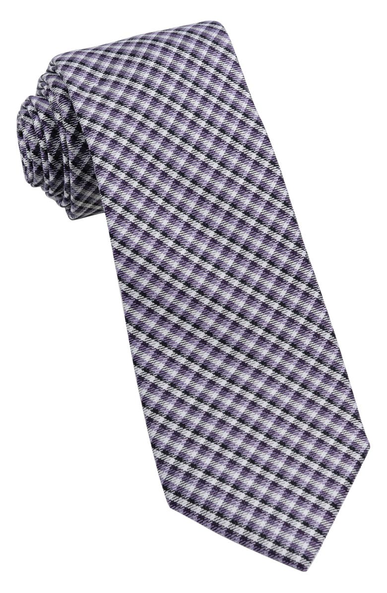 W.R.K Plaid Silk Tie, Main, color, Purple