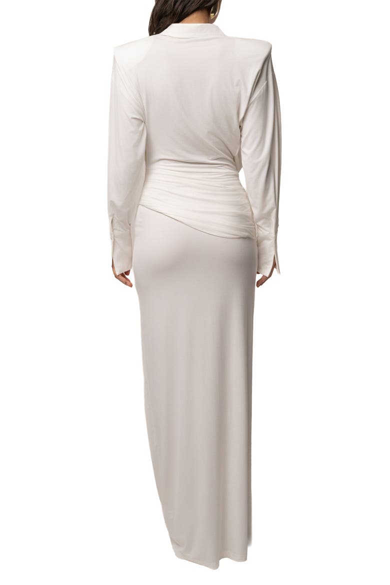 Poise Draped Maxi Dress, Alternate, color, Ivory