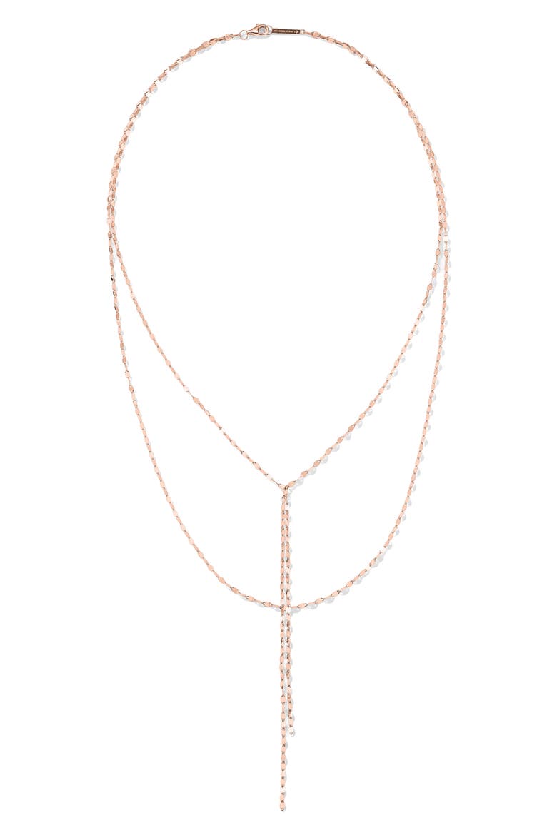 Blake 14K Gold Lariat Necklace, Alternate, color, ROSE GOLD