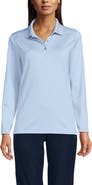 Lands' End School Uniform Long Sleeve Feminine Fit Rapid Dry Polo Shirt