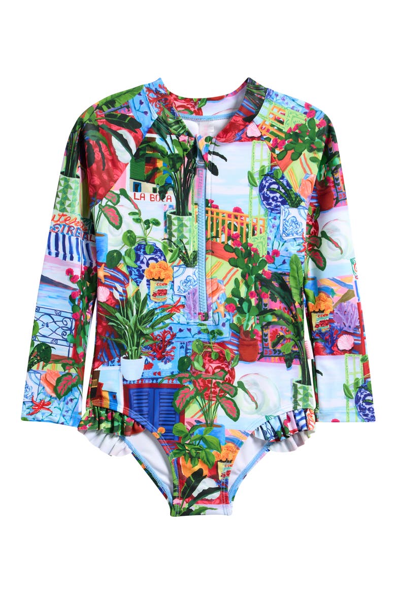 Kids' La Boca Long Sleeve One-Piece Swimsuit, Main, color, LA BOCA