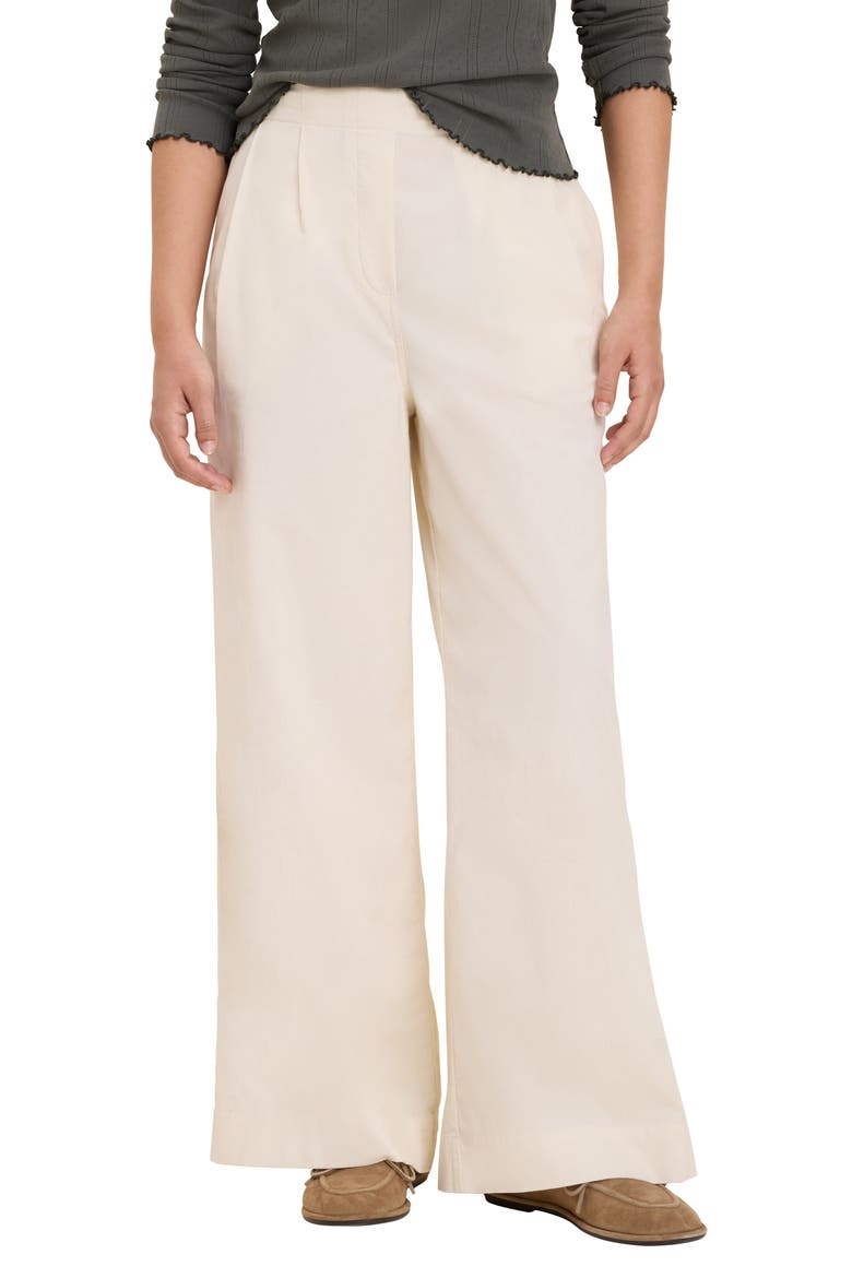 Ellis Wide Leg Baby Corduroy Pants, Main, color, COCONUT