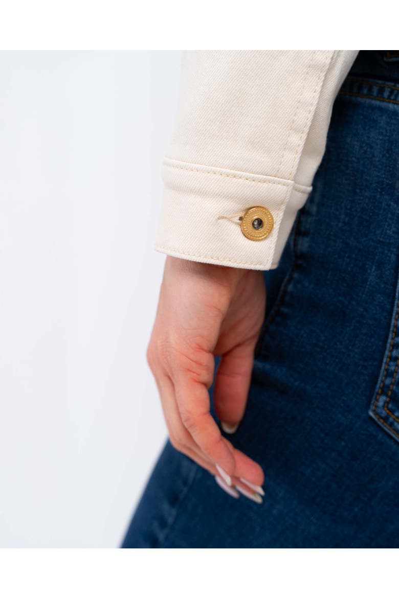 Darla Denim Jacket, Alternate, color, Cream