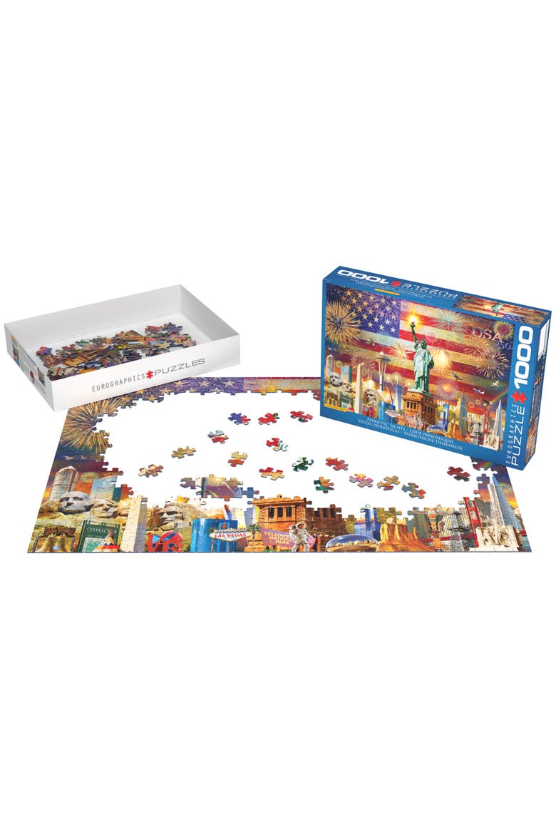 Patriotic Sights 1000 Piece Puzzle, Alternate, color, Multicolored