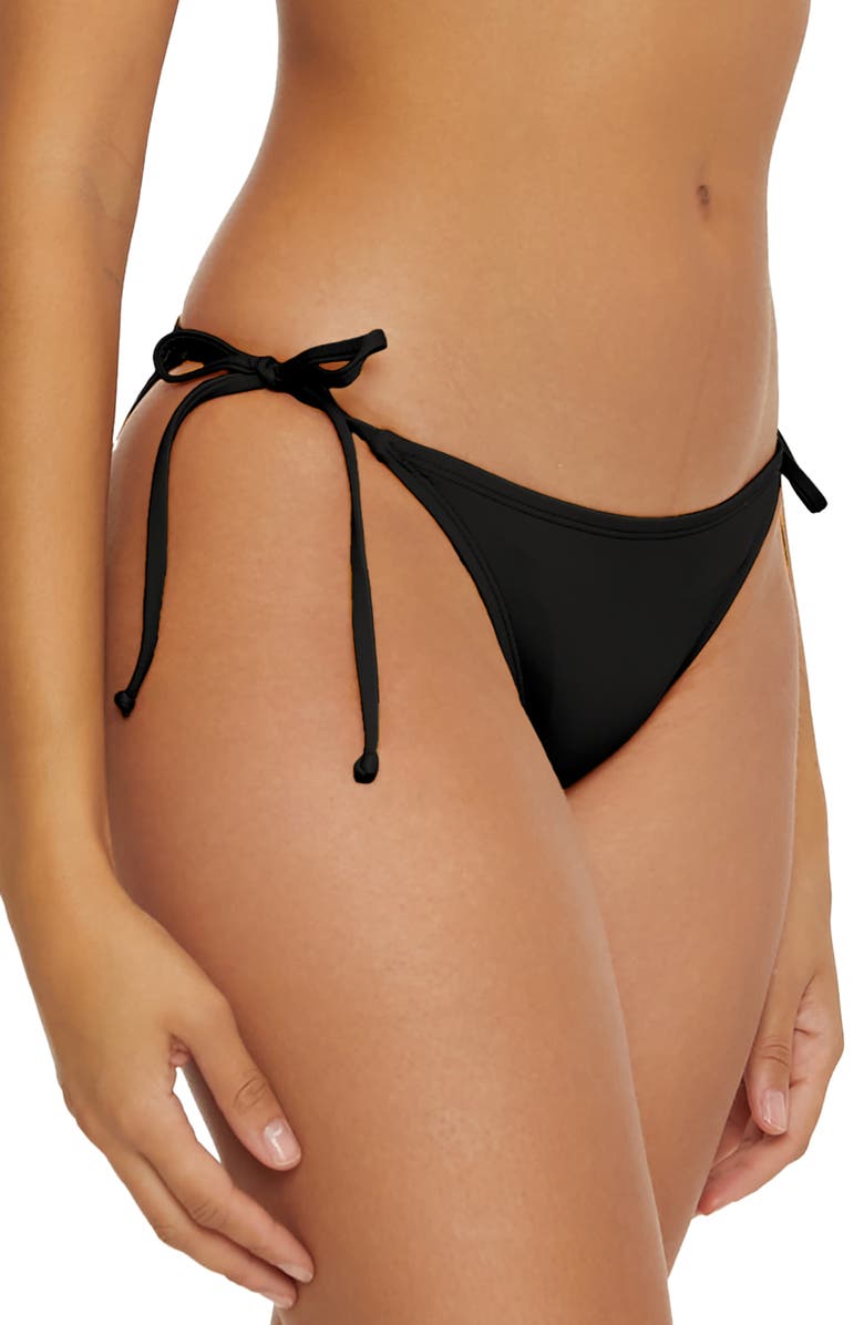BCA by Rebecca Virtue Side Tie Bikini Bottoms, Alternate, color, Black