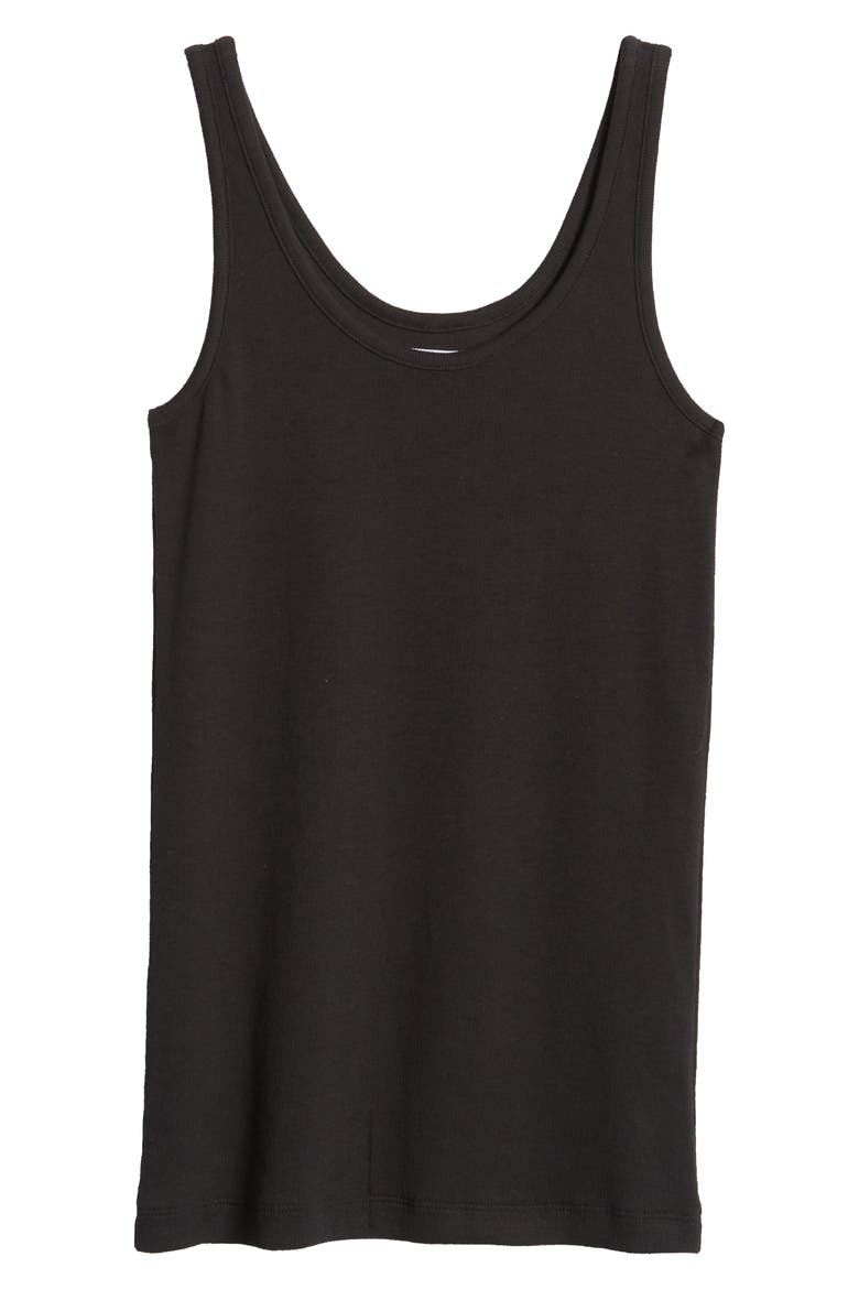 Everyday Rib Tank, Alternate, color, BLACK