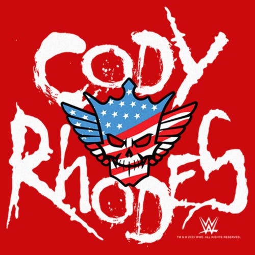 Wwe Boy's  Rhodes Skull Logo  Graphic T-shirt In Red