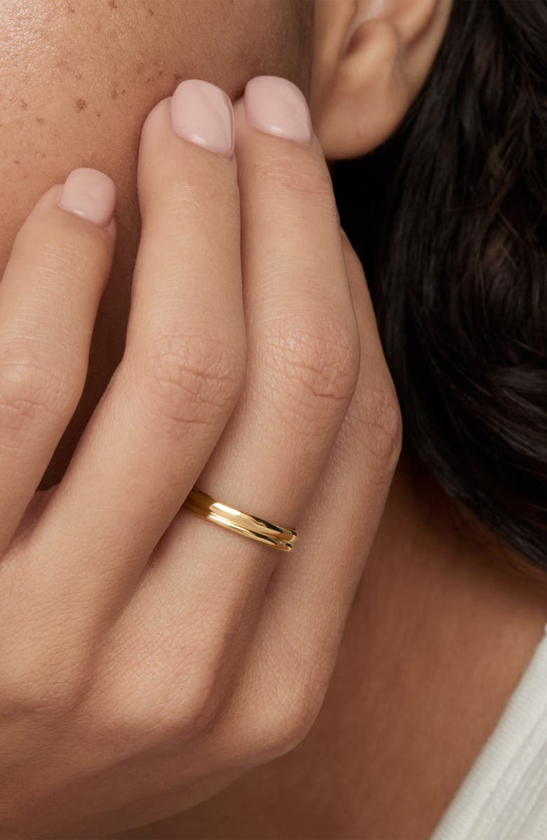 Monica Vinader Siren Muse Double Band Ring, Alternate, color, 18K Gold Vermeil