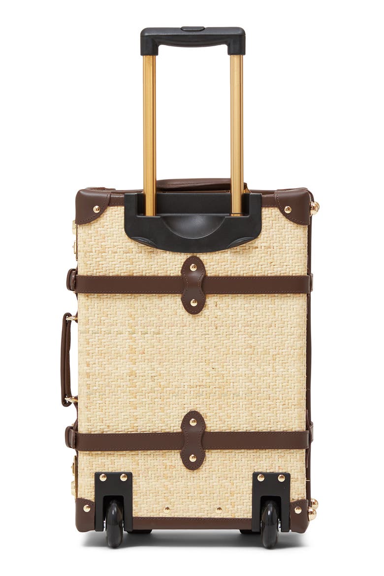 The Explorer 20-Inch Rattan Rolling Carry-On, Alternate, color, BROWN