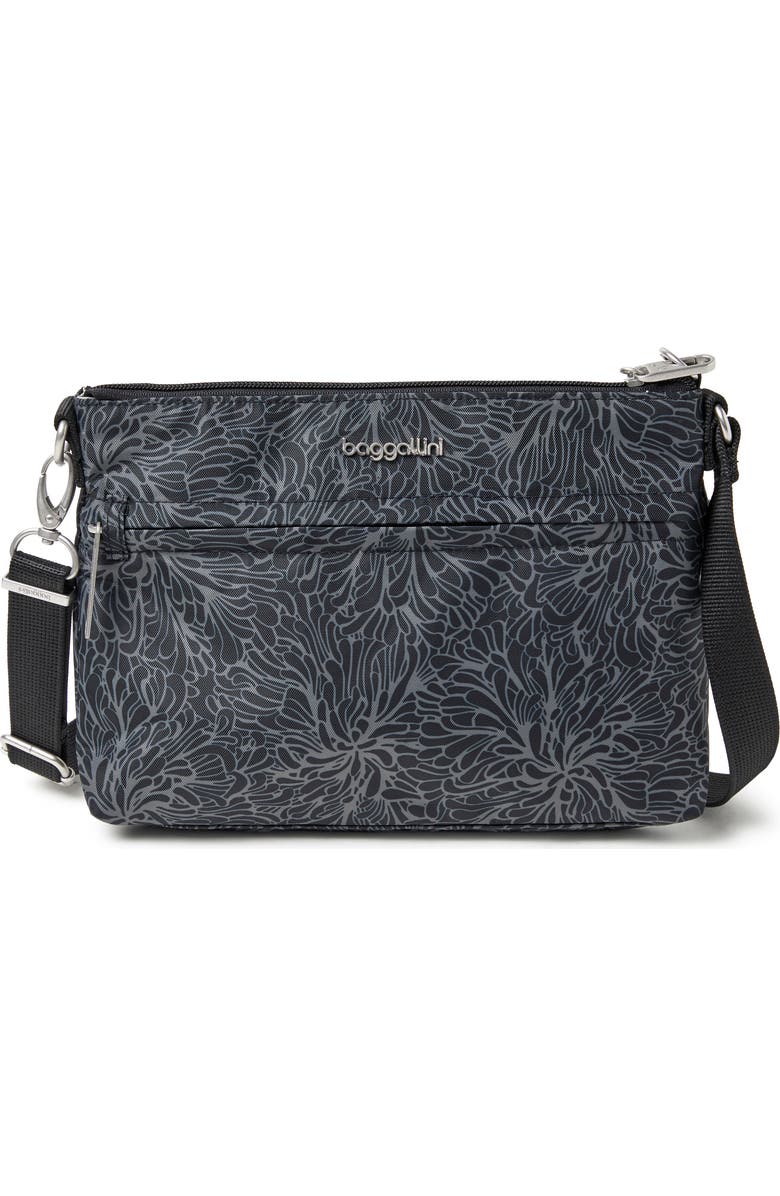 BAGGALLINI Securtex Anti-Theft Memento Crossbody Bag, Main, color, Midnight Blossom
