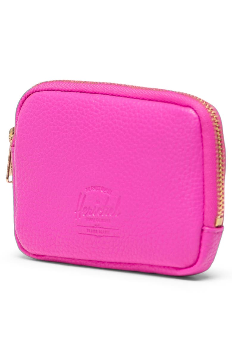 Herschel Supply Co. Oxford Faux Leather Zip Pouch, Alternate, color, Rose Violet