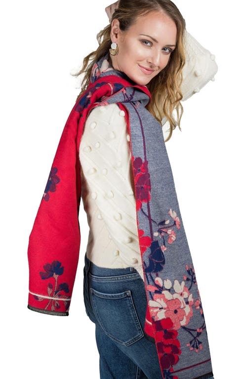 Saachi Floral Reversible Scarf In Multi