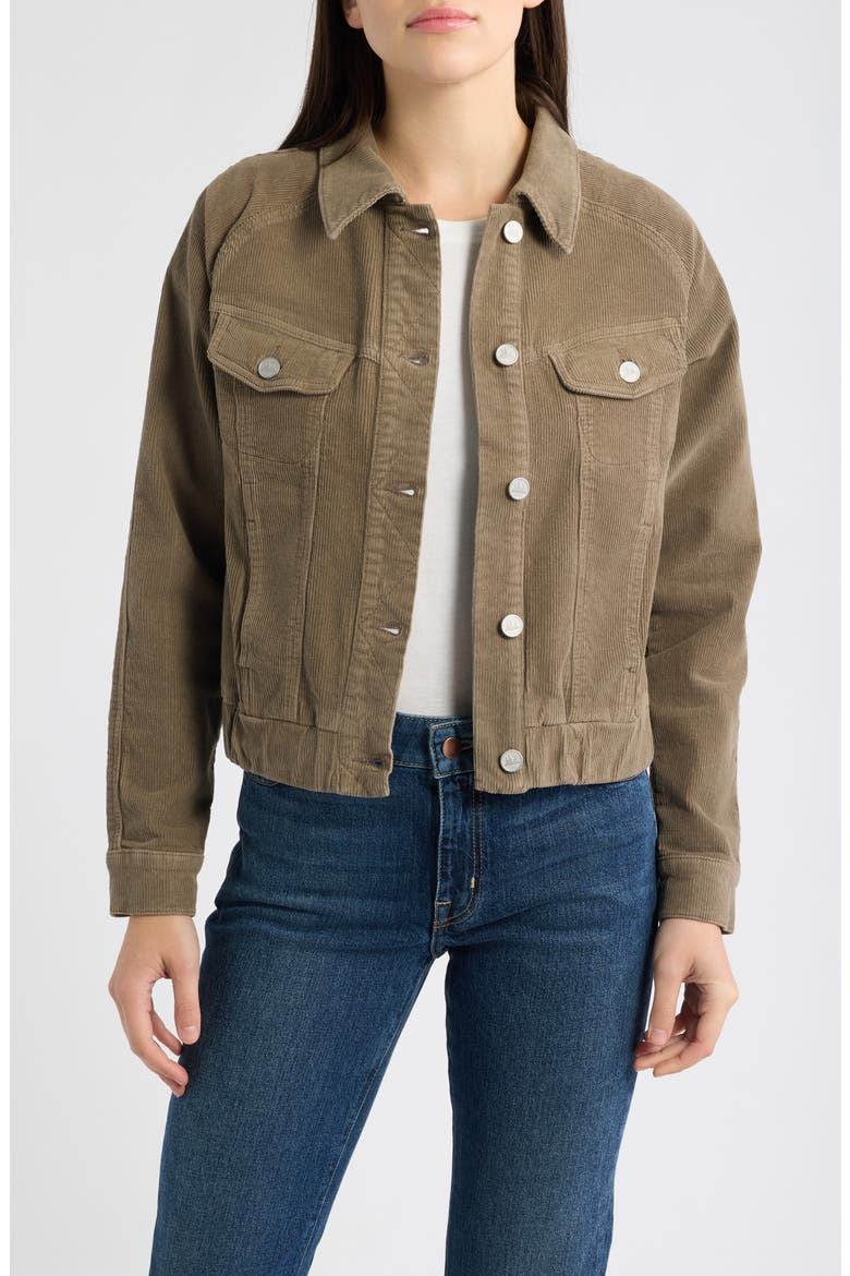 Corduroy Bomber Jacket, Main, color, MUSHROOM