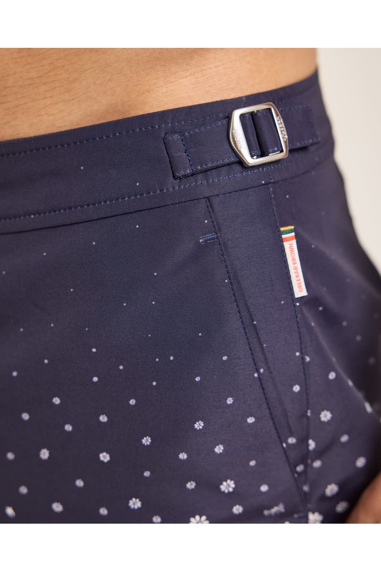 Bulldog Exclusive-Print Mid-Length Swim Shorts, Alternate, color, Night Iris
