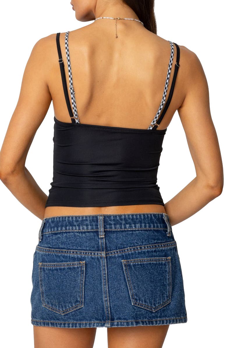 EDIKTED Layered Camisole, Alternate, color, Black