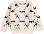 Sweet Wink Bat Trellis Halloween Sweater