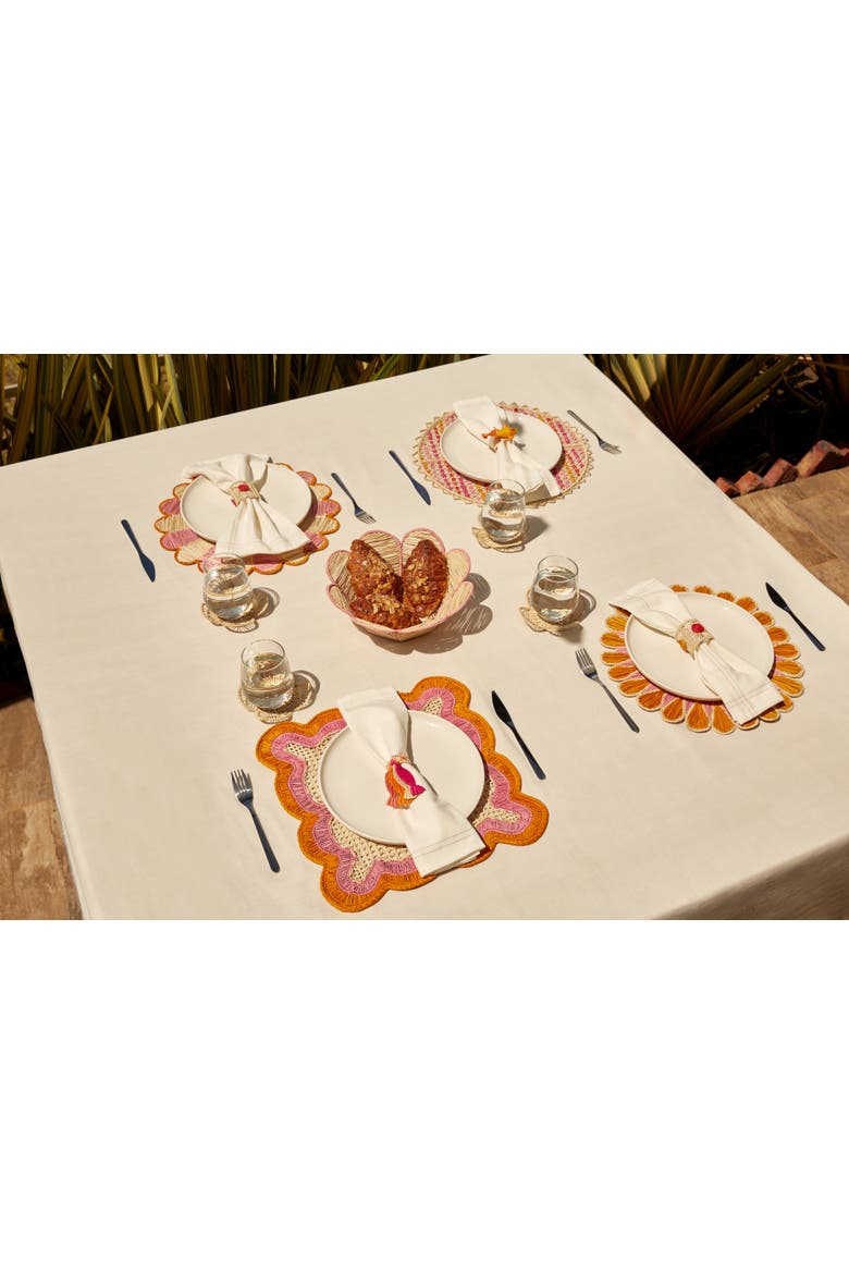 Flower Bread Baske, Alternate, color, Pink Trim