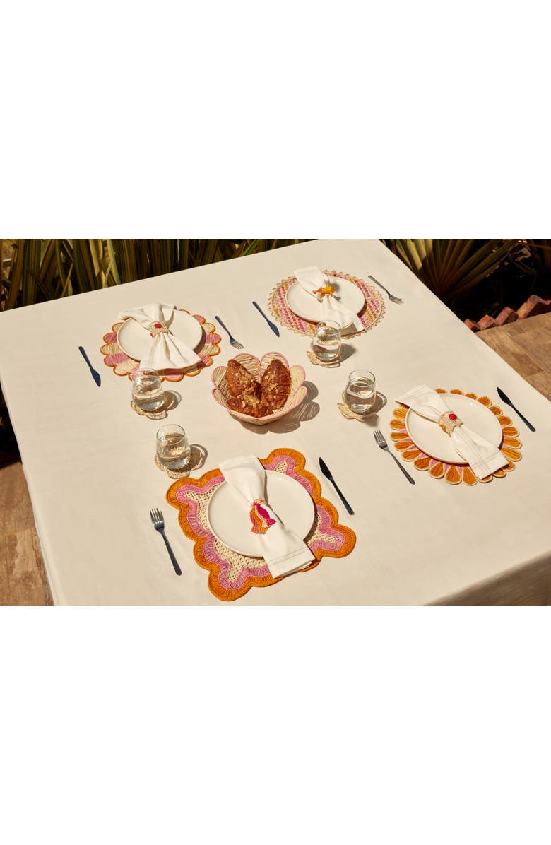 Coro Cora Flower Bread Baske, Alternate, color, Pink Trim