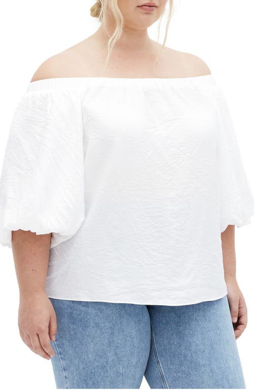City Chic Have Off The Shoulder Top In Ivory