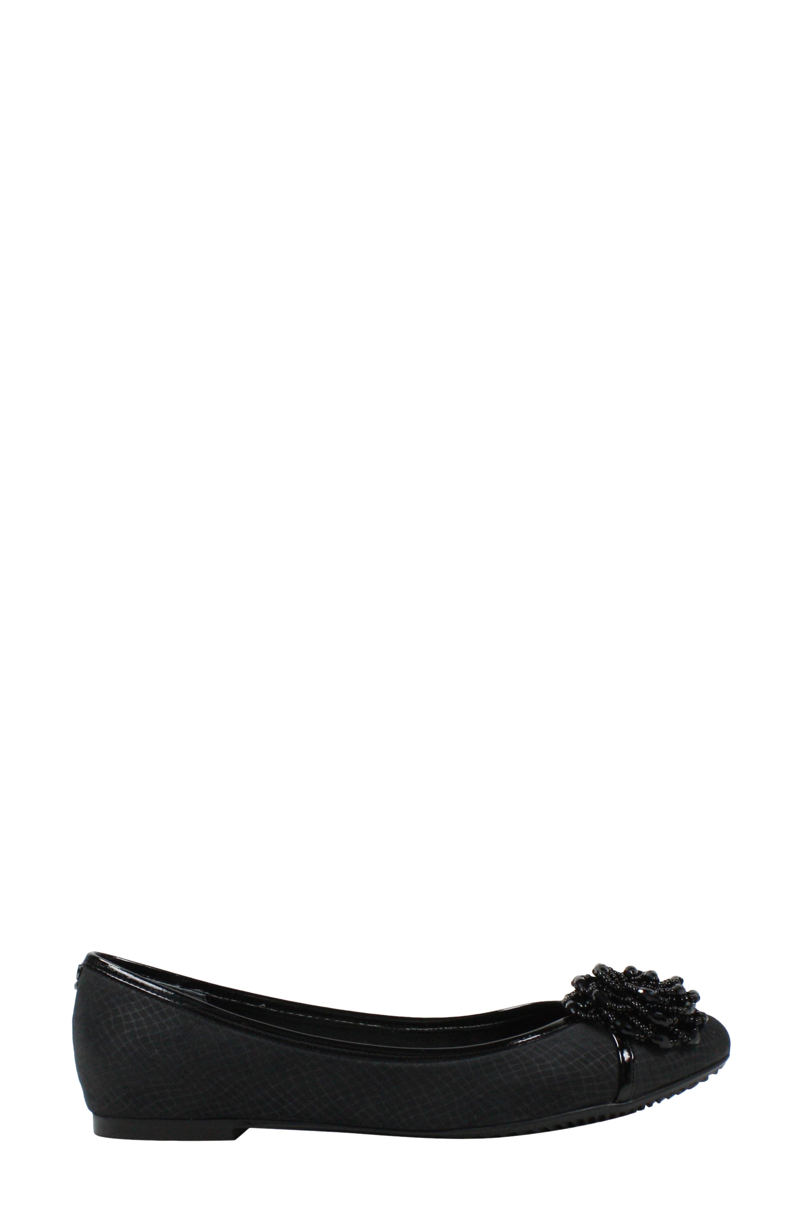 J. Reneé Mallantha Beaded Flower Ballet Flat, Alternate, color, 