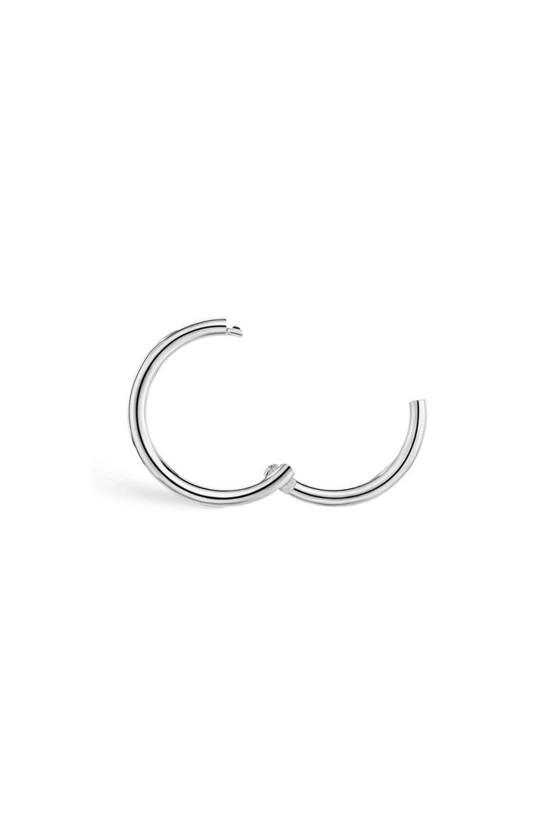 Plain Clicker Hoop, Alternate, color, WHITE GOLD