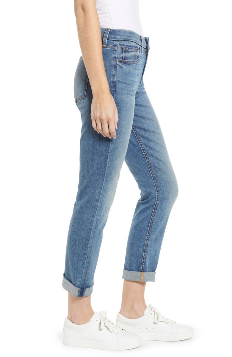 JEN7 by 7 For All Mankind High Waist Crop Straight Leg Jeans, Alternate, color,