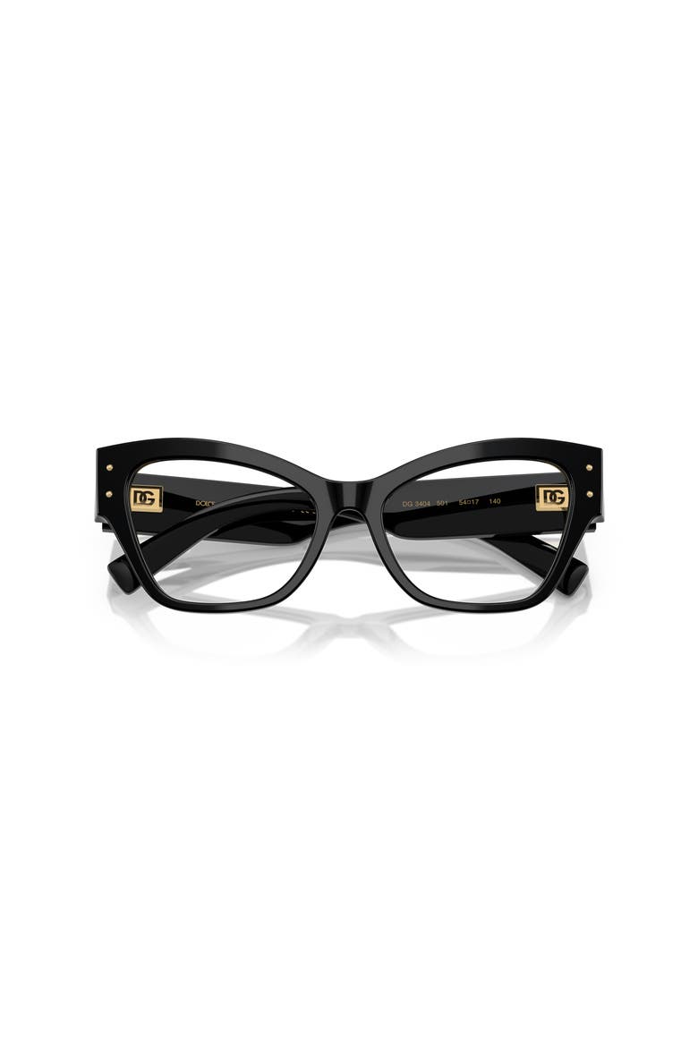 54mm Butterfly Optical Glasses, Alternate, color, BLACK