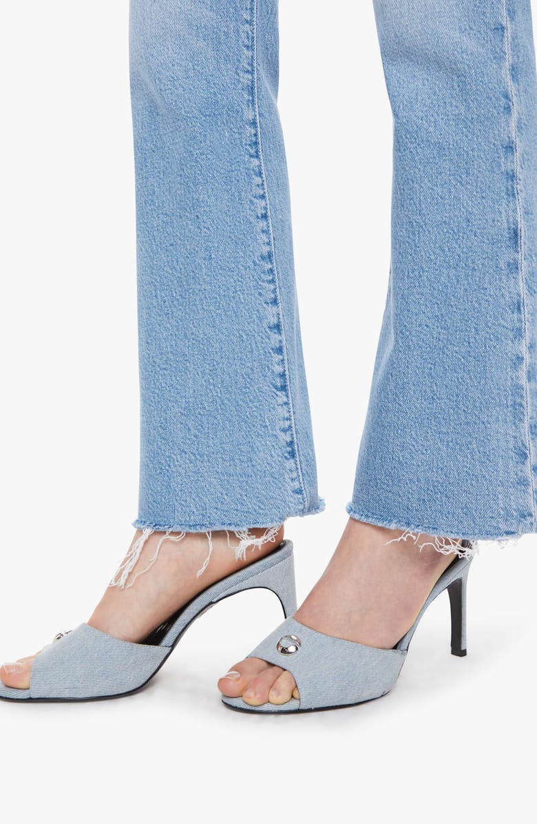 MOTHER The Hustler Frayed High Waist Ankle Bootcut Jeans, Alternate, color, Sow Surreal