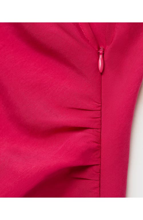 Mango Asymmetric One-shoulder Maxi Dress In Red