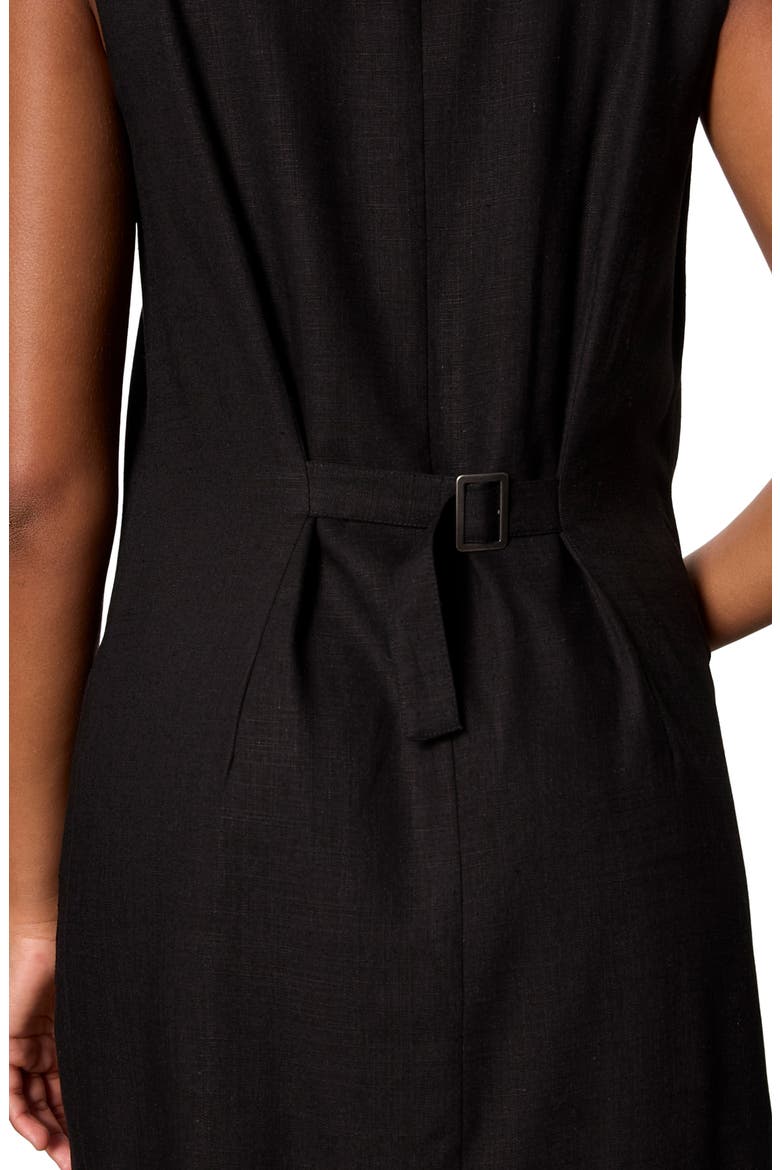 Sleeveless Square Neck Minidress, Alternate, color, BLACK