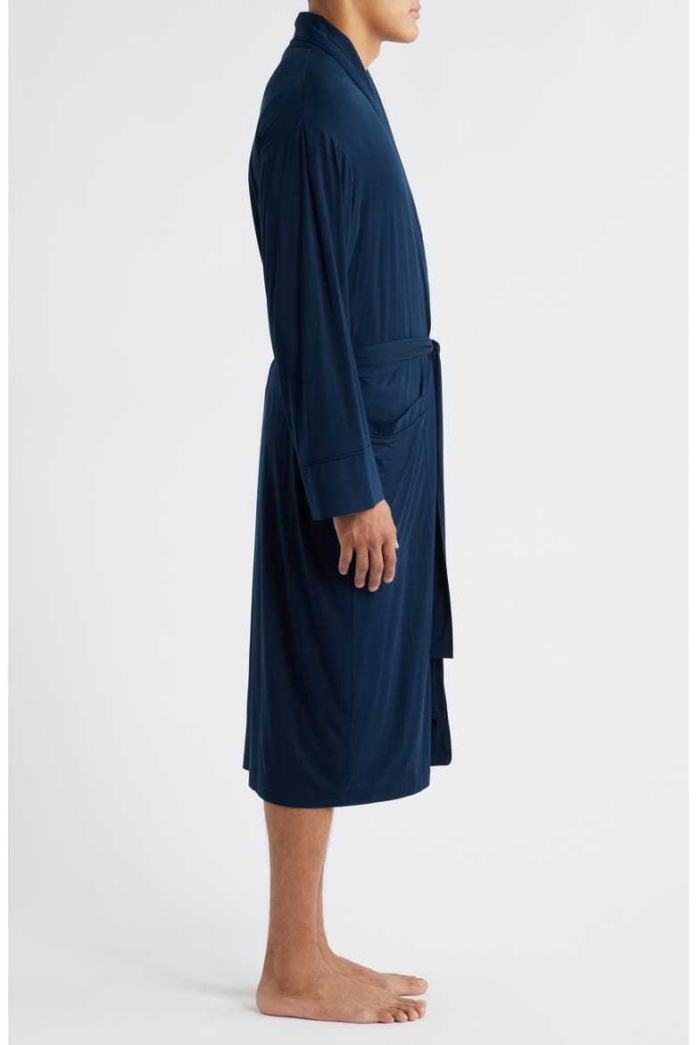 Modal & Silk Robe, Alternate, color, MIDNIGHT