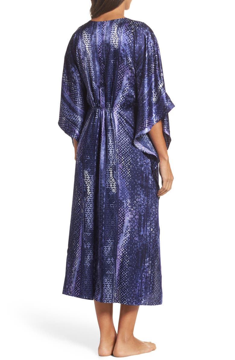 Oscar de la Renta Sleepwear Charmeuse Caftan, Alternate, color, 