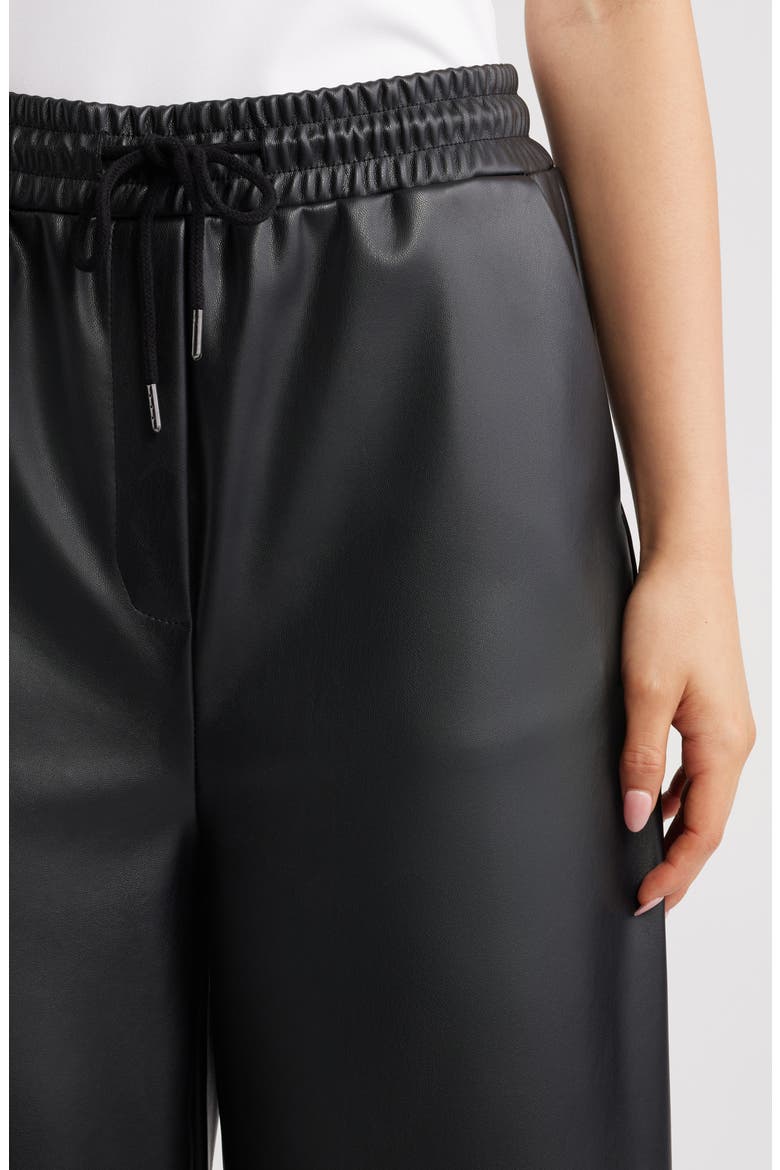 Ihzoma Faux Leather Pants, Alternate, color, BLACK