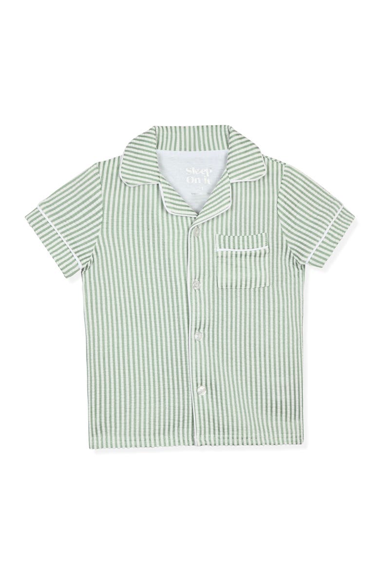 SLEEP ON IT Kids' Two-Piece Short Pajamas & Scrunchie Set, Alternate, color, Green