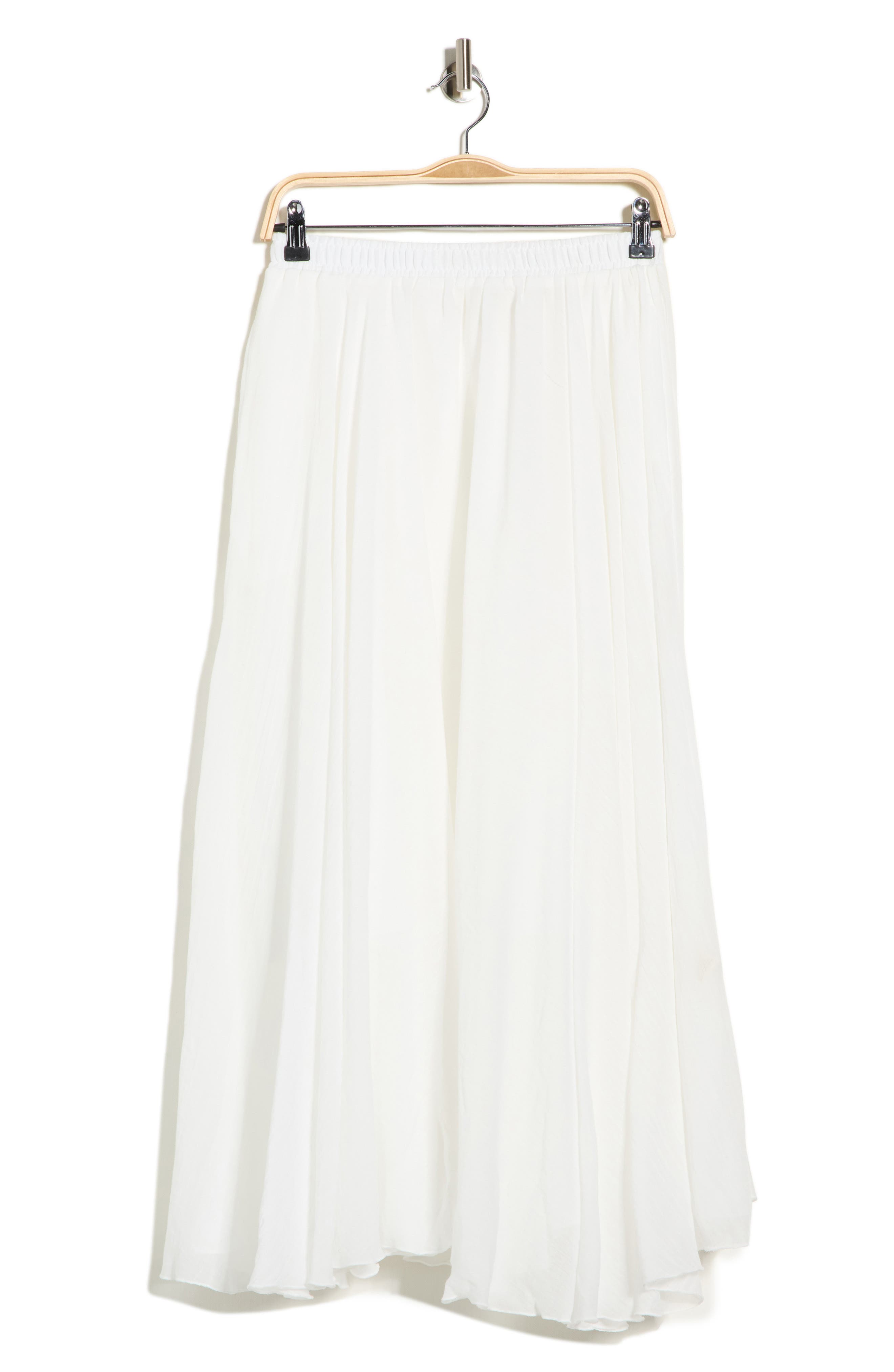 Max Studio Gauze Skirt In White
