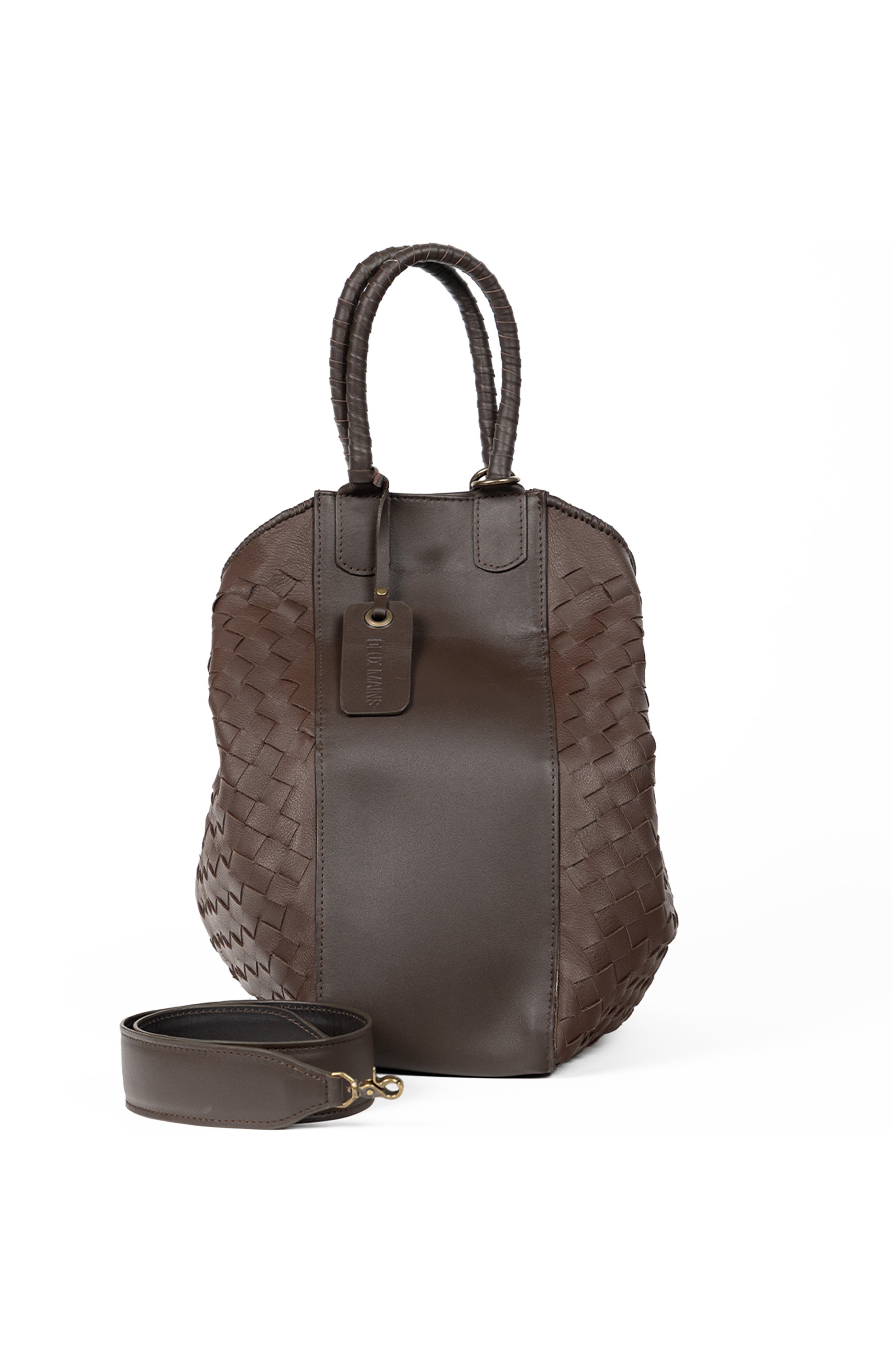 All Day Leather Tote, Alternate, color, Dark Brown