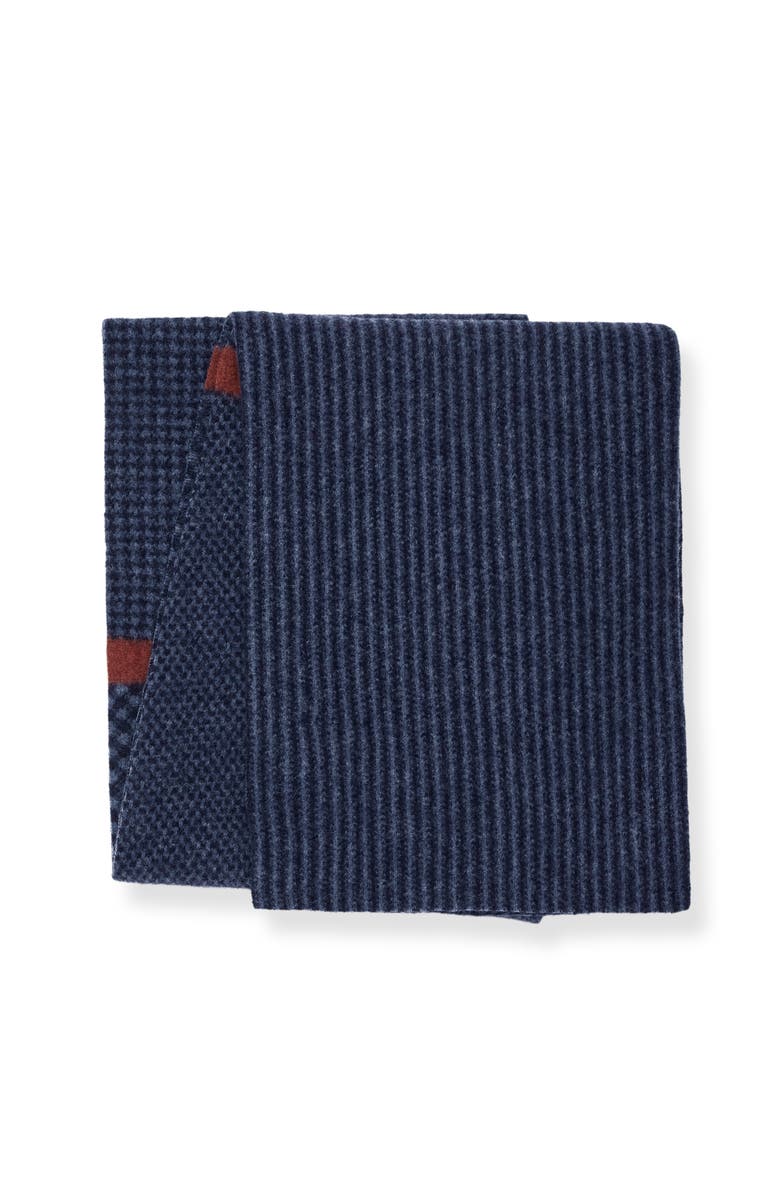 Celtic & Co. Chevron Scarf, Alternate, color, Navy