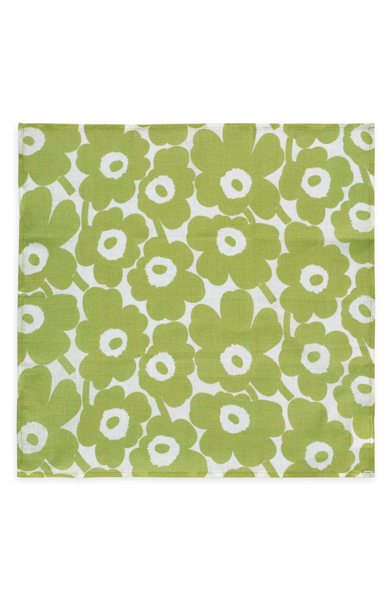 Marimekko Mini Unikko Napkin, Main, color, White