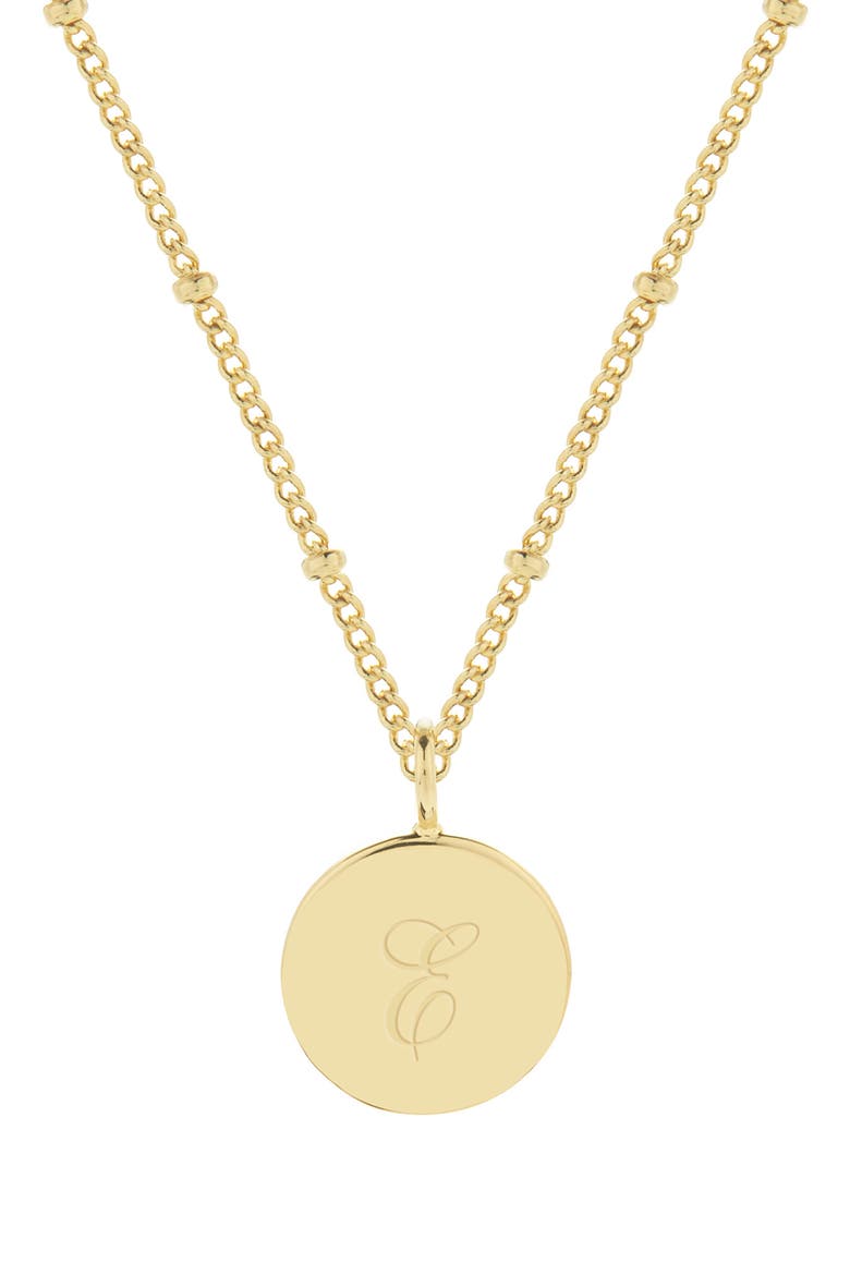 Lizzie Initial Pendant Necklace, Main, color, GOLD E