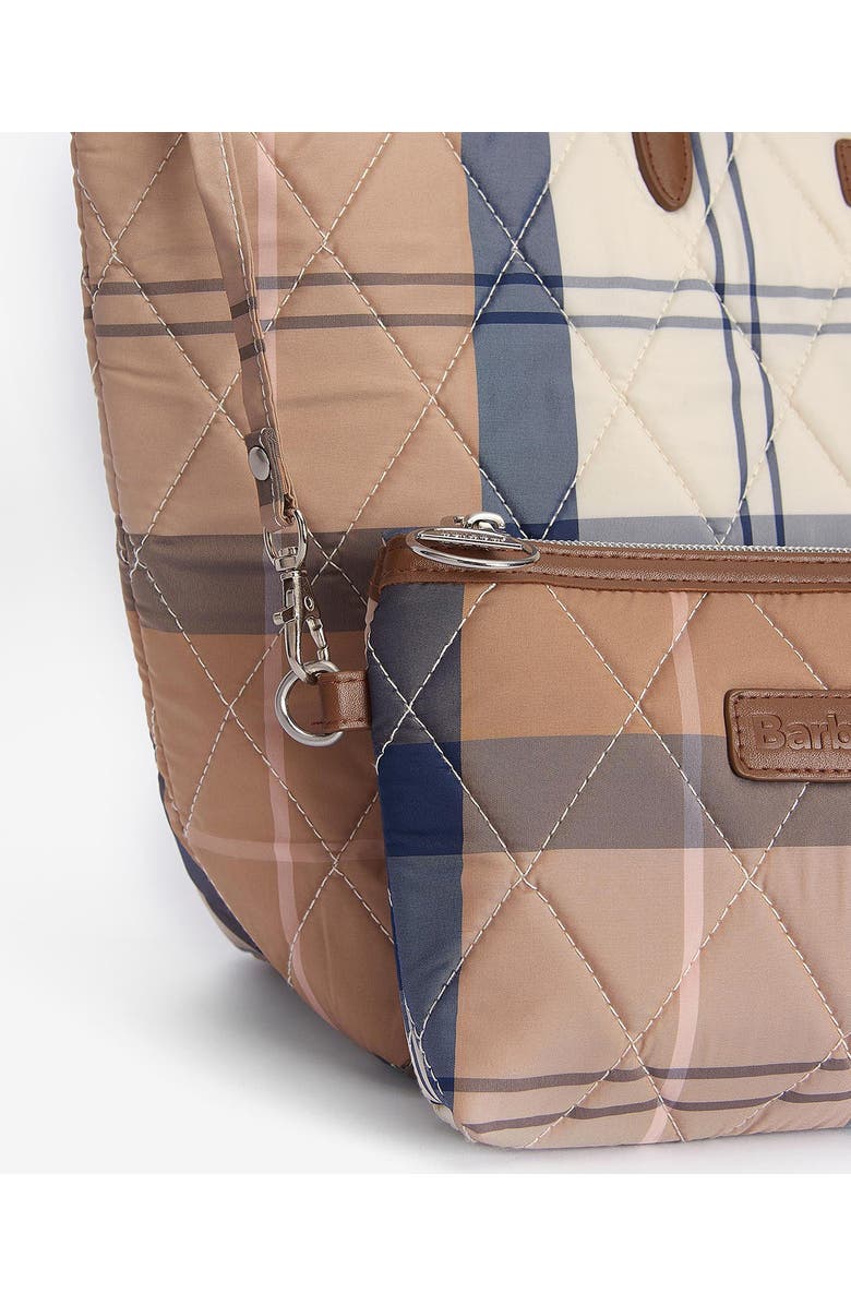 Barbour Wetherman Quilted Tartan Tote, Alternate, color,