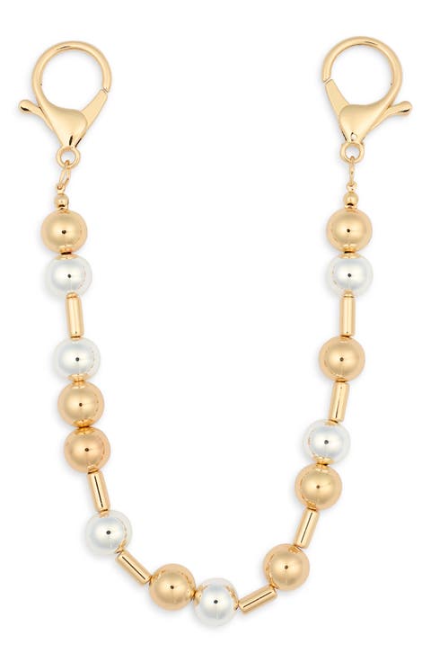 Two Tone Bead Chain Bag Chain