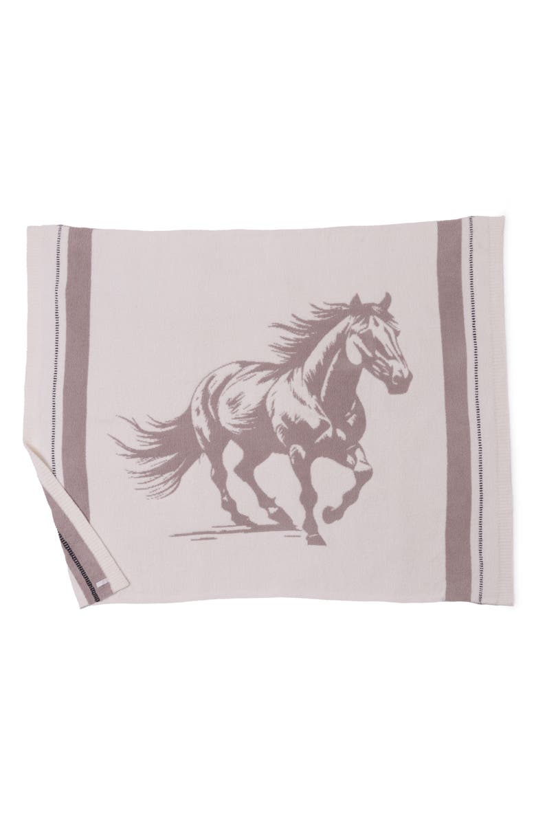 Barefoot Dreams<sup>®</sup> CozyChic<sup>®</sup> Stallion Jacquard Throw Blanket, Alternate, color, 