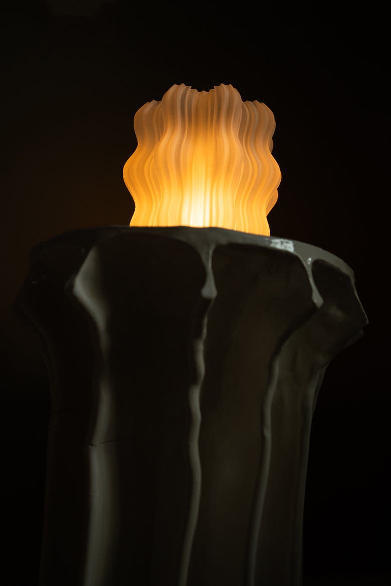 Cordless Mini Wavy Lamp, Alternate, color, Natural