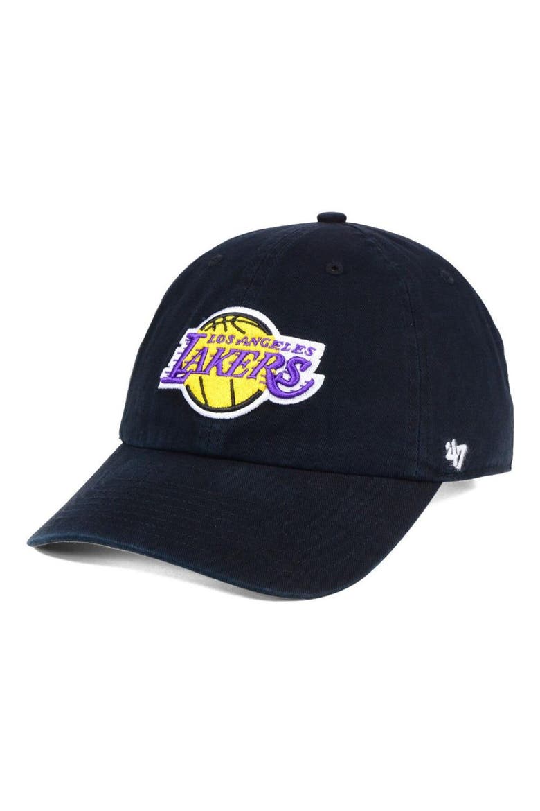 Los Angeles Lakers '47 Clean Up Hat - Black, Main, color, Black