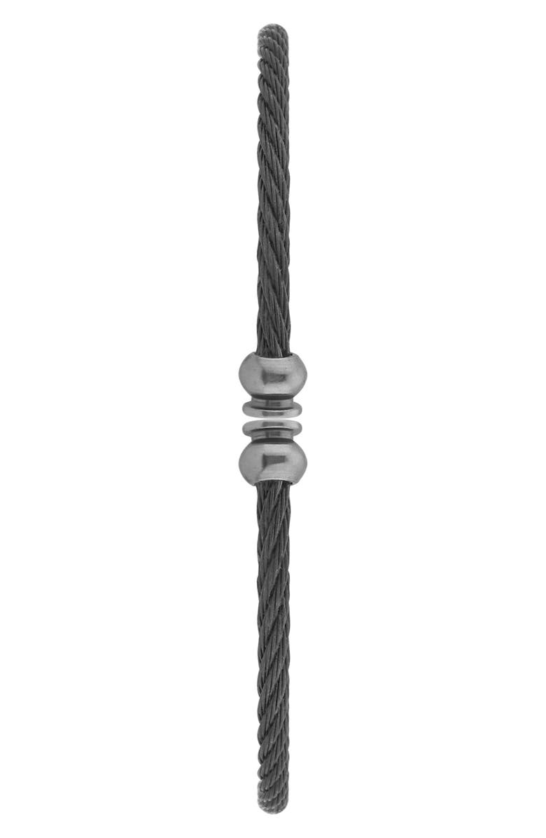 BCBG Sienna Cable Bangle Watch, Alternate, color, Black
