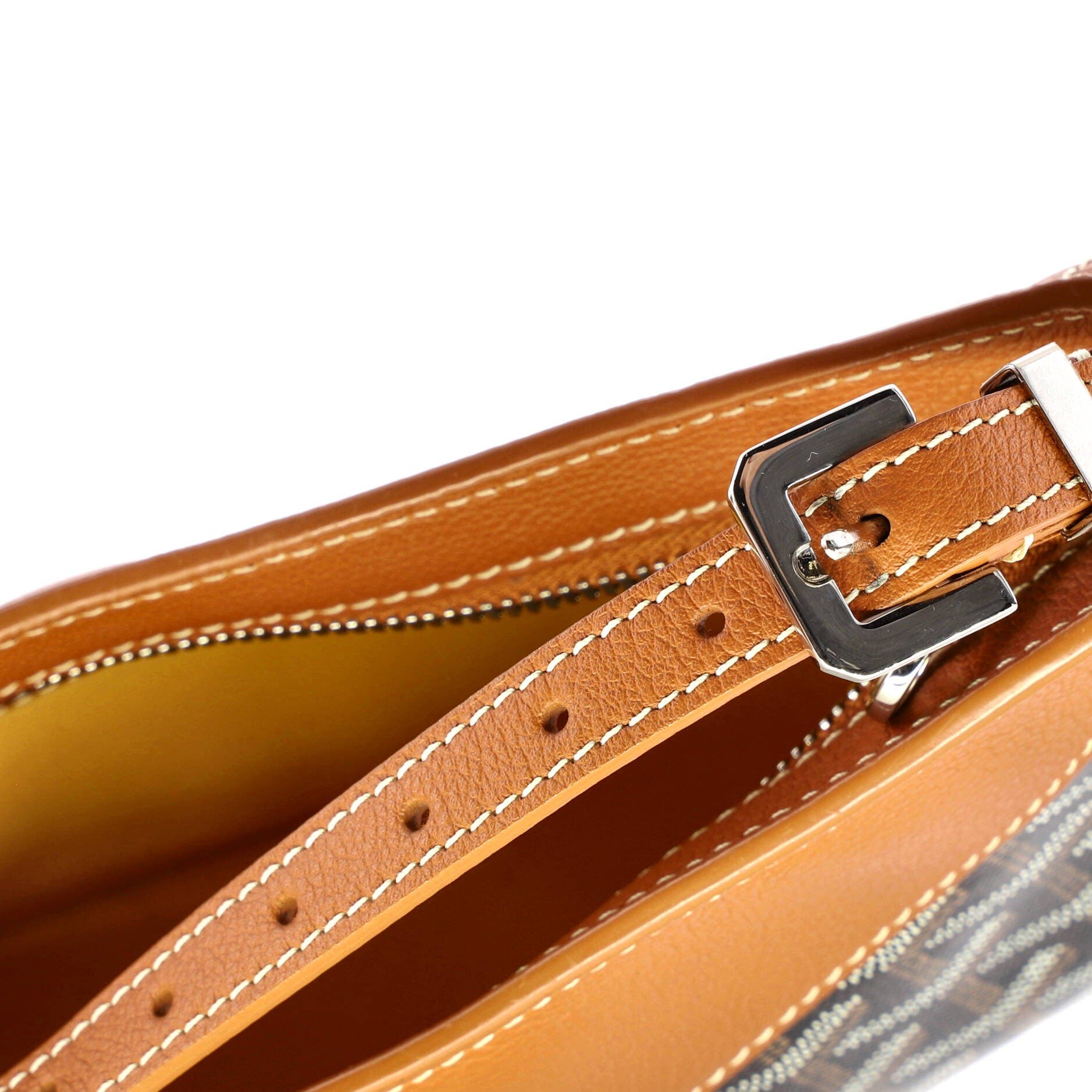 Pre-Owned Goyard Hirondelle Shoulder Bag Coated Canvas and Leather, Alternate, color, Brown