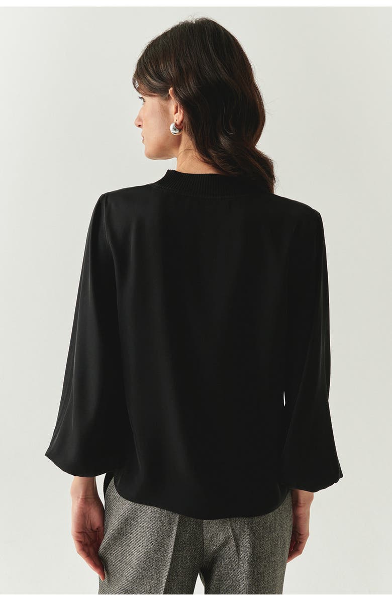 Exquise Joelle Long Sleeve Blouse, Alternate, color, Black