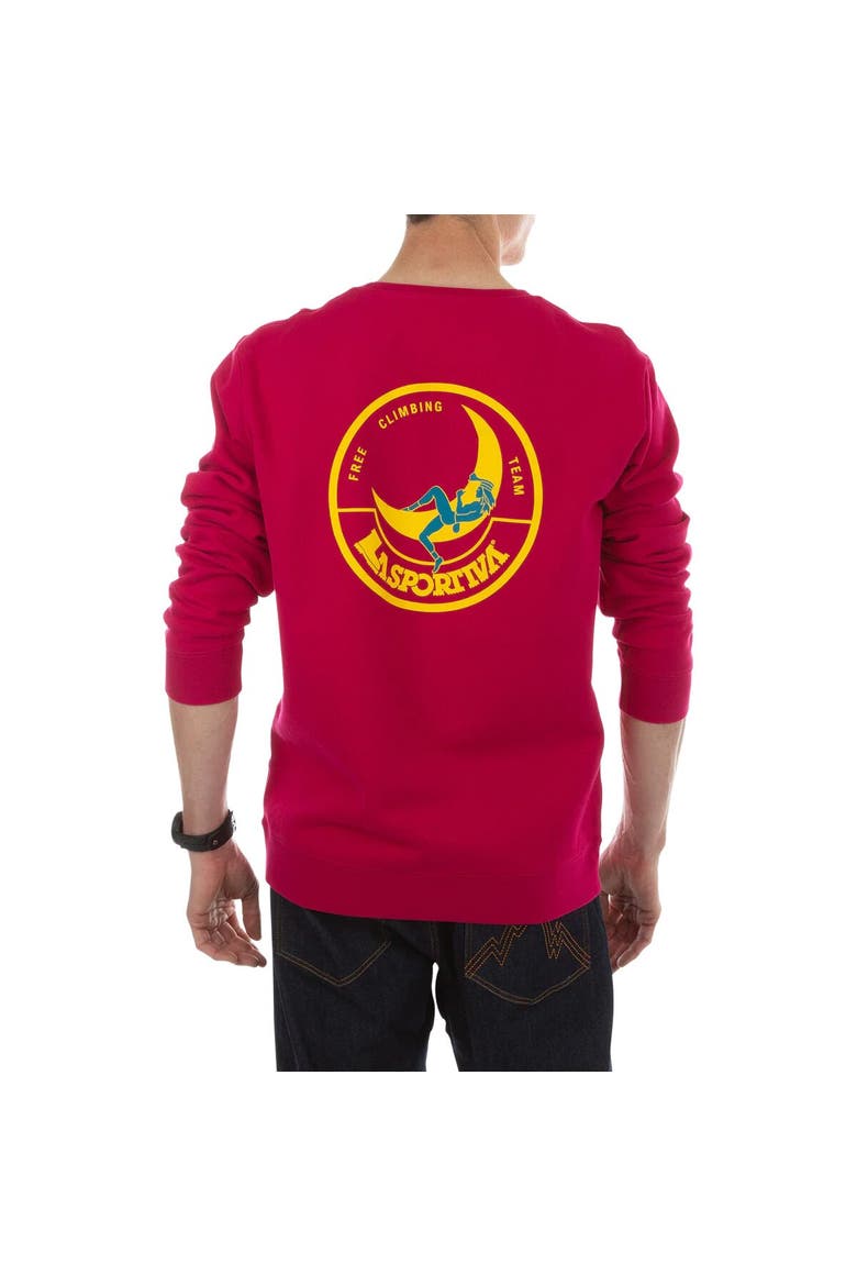 Climbing On The Moon Sweatshirt - Men's, Main, color, Fucsia/Giallo